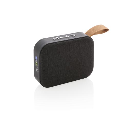 Branded Fabric Trend Small Portable Wireless Speaker - Black