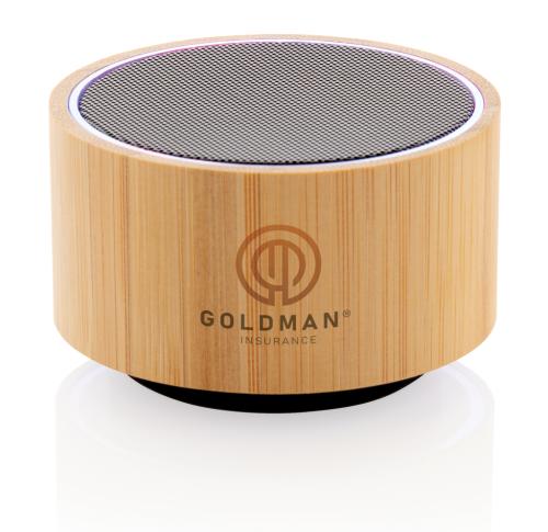 Branded Bamboo Wireless Portable Mini Travel Speakers