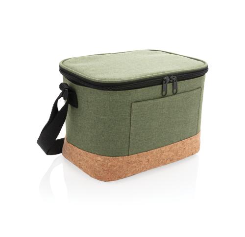 Promotional Two Tone Cooler Bags With Cork Detail Green