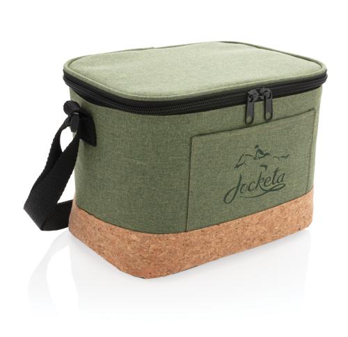 Promotional Two Tone Cooler Bags With Cork Detail Green