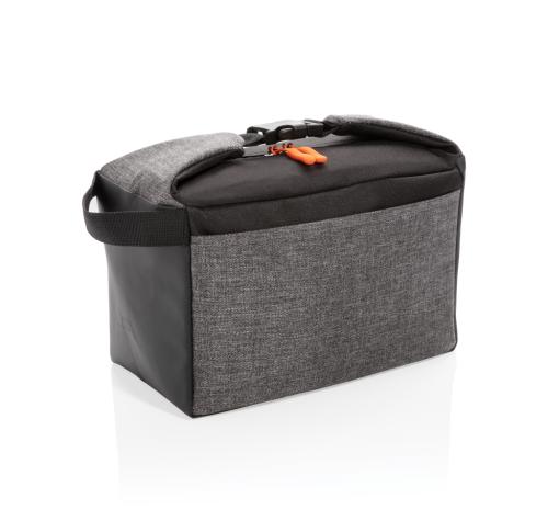 Two Tone Insulated Cooler Bags 8 Cans Front Pocket Grey