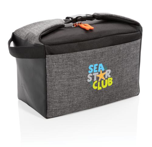 Two Tone Insulated Cooler Bags 8 Cans Front Pocket Grey