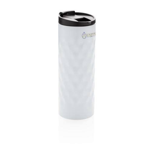 Branded Stainless Steel Insulated Geometric Tumblers White
