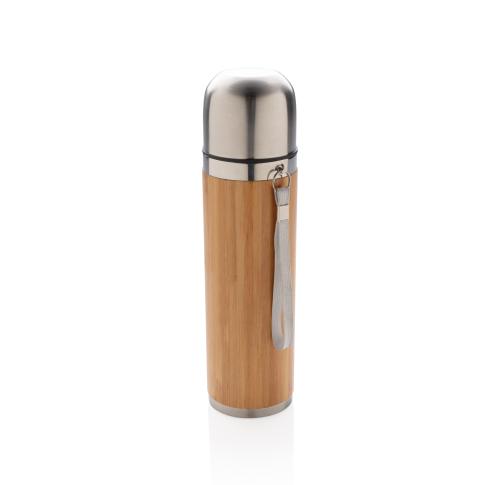 Bamboo Vacuum Travel Flasks Printed Logo 400ml