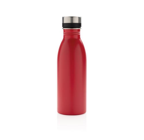 Printed Recycled Stainless Steel Deluxe Metal Water Bottle 500ml Red