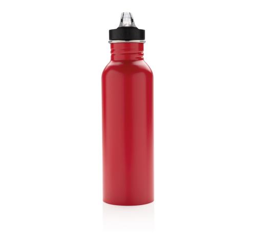 Custom Printed Deluxe Stainless Steel Metal Activity Sports Bottles - Red