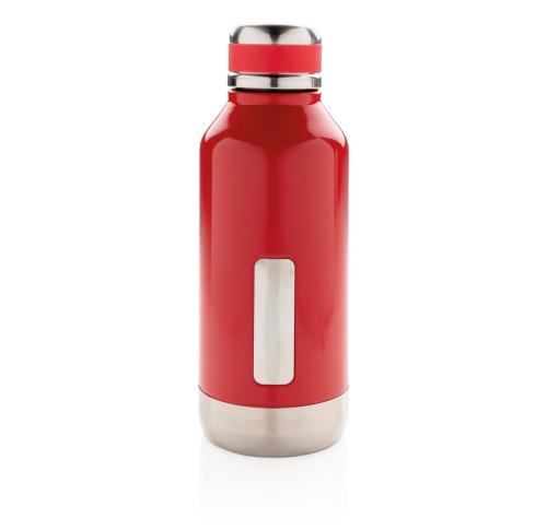 Leak Proof Vacuum Bottle With Logo Plate - Red