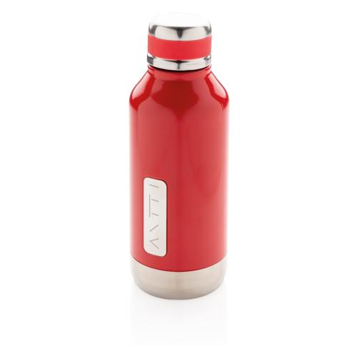 Leak Proof Vacuum Bottle With Logo Plate - Red