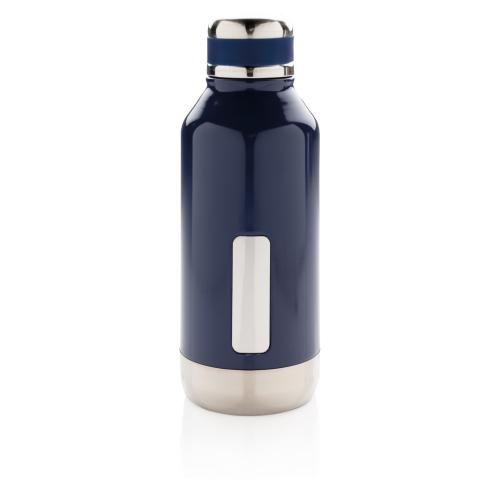 Leak Proof Vacuum Bottle With Logo Plate - Blue