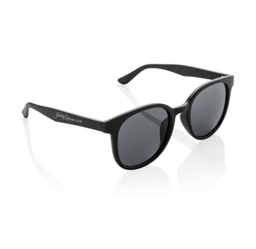 Printed Wheat Straw Fibre Sunglasses - Black
