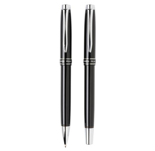 Swiss Peak Branded Heritage Ballpen and Rollerball Pen Set Custom Logo