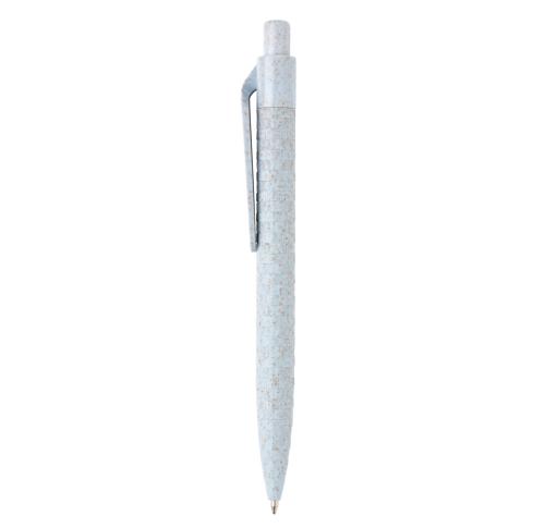 Promotional Printed Eco Wheat Straw Pen Pale Blue