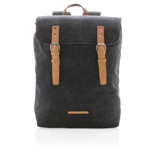 Canvas laptop backpack PVC free