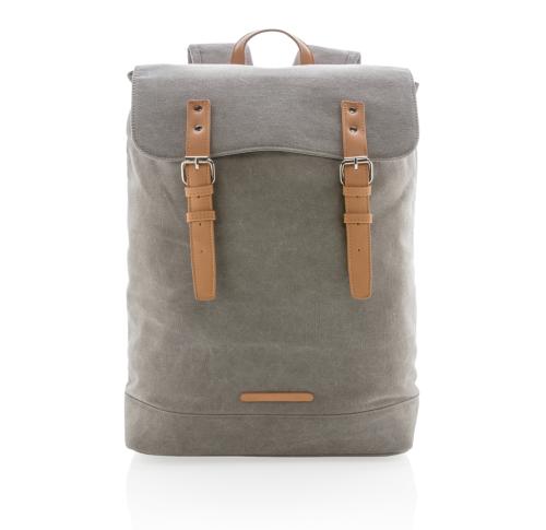 Canvas laptop backpack PVC free