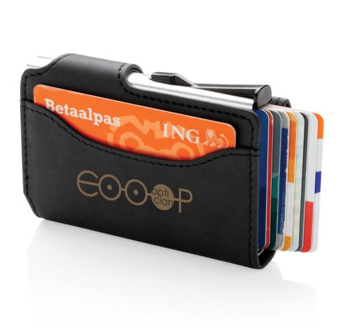 Standard aluminium RFID cardholder with PU wallet