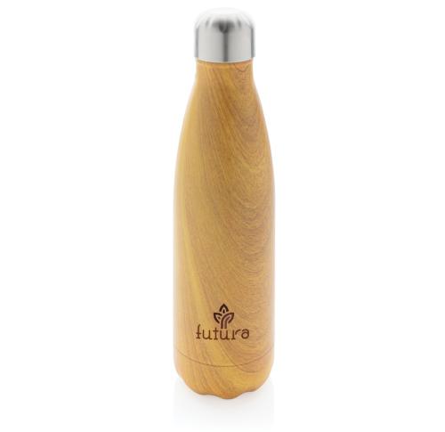 Wood Printed Stainless Steel Insulated Water Bottles Custom Logo 