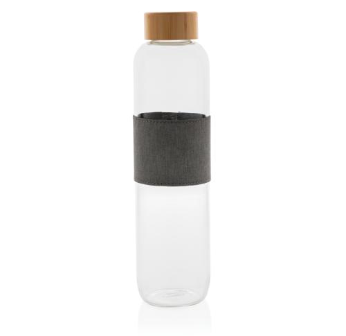 Impact Borosilicate Glass Water Bottle With Bamboo Lid