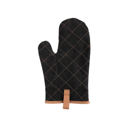 Custom Deluxe Canvas Oven Mitt Gloves - Black 