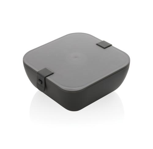 Branded PP Lunch boxes Square Dishwasher Safe - Anthracite