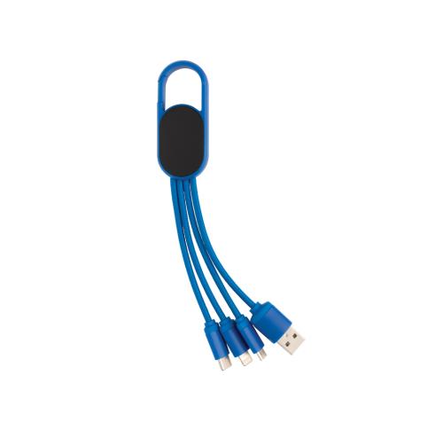 4-in-1 cable with carabiner clip