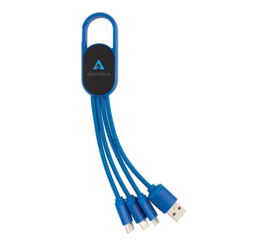 4-in-1 cable with carabiner clip