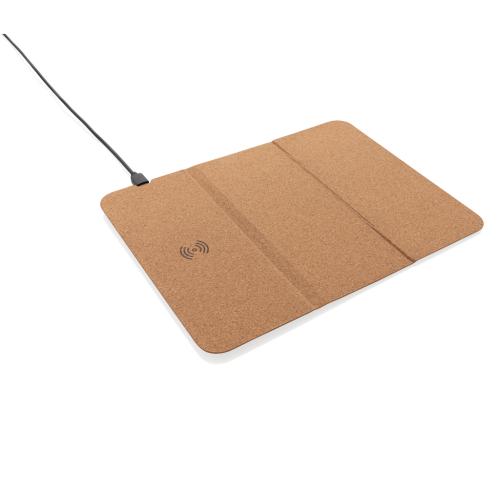 5W wireless charging cork mousepad and stand