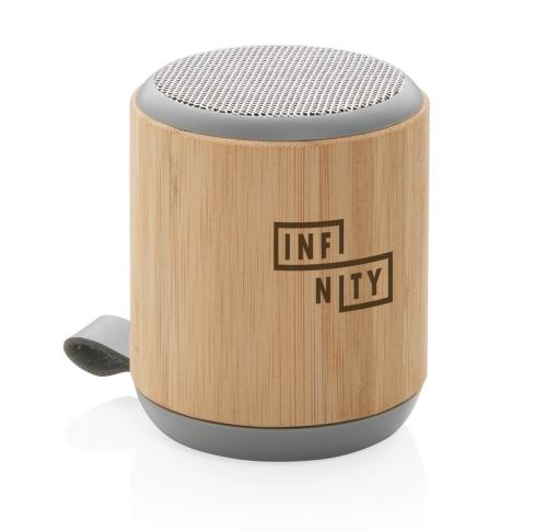Promotional Bamboo And Fabric 3W Portable Wireless Speakers