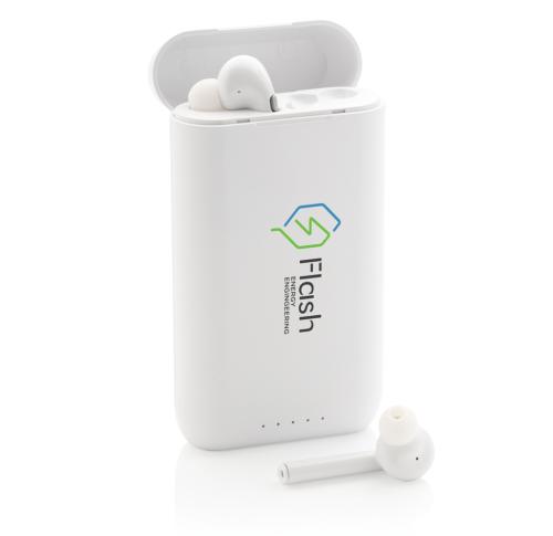 Printed Liberty TWS Earbuds With 5.000 MAh Powerbank
