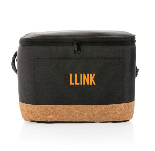 Custom Two Tone Cooler Bags With Cork Detail Impact AWARE™ XL RPET Black