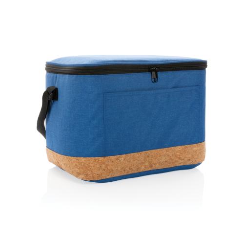 Branded Cooler Bags With Cork Detail Impact AWARE™ XL RPET Two Tone - Blue