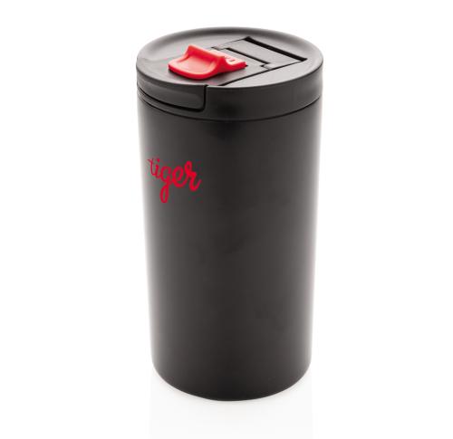 Promotional Double Wall Vacuum Leakproof Lock Travel Mugs 300ml - Black