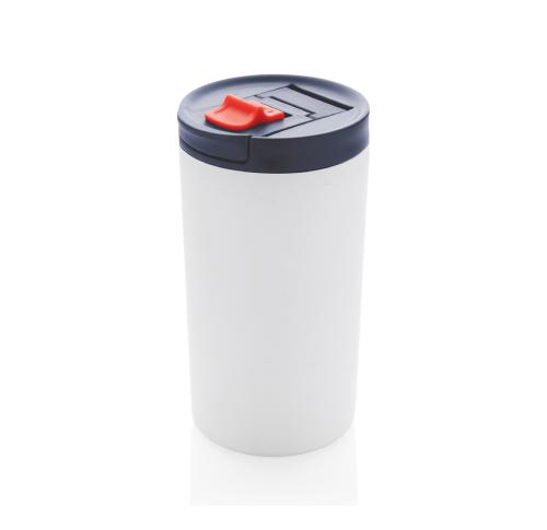 Promotional Double Wall Vacuum Leakproof Lock Travel Mugs 300ml White