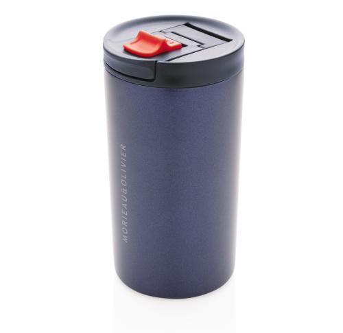 Promotional Double Wall Vacuum Leakproof Lock Travel Mugs 300ml Blue