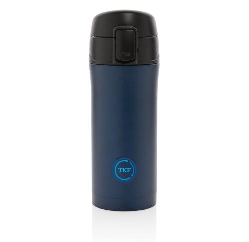 Printed Metallic Easy Lock Thermal Vacuum Mugs Blue