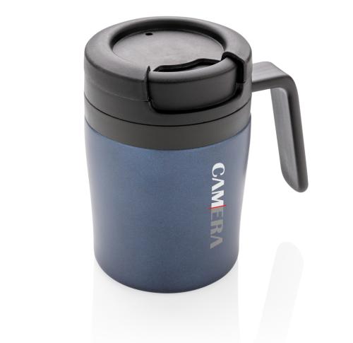 Custom Printed Coffee To Go Mugs With Handle 160ml - Blue