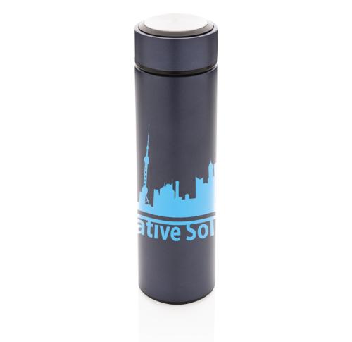Printed Vacuum Stainless Steel Metal Bottle 450ml Blue