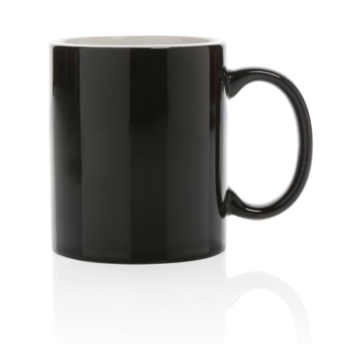 Printed Ceramic Classic Mugs - Black 350ml Dishwasher Safe