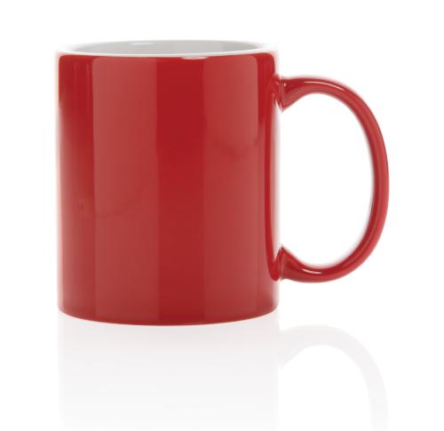 Ceramic Printed Classic Coffee Mugs 350ml - Red