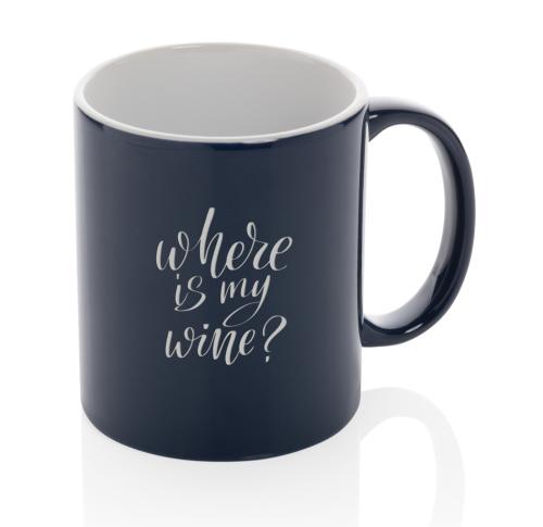 Promotional Ceramic Classic Coffee Mugs - Navy Blue