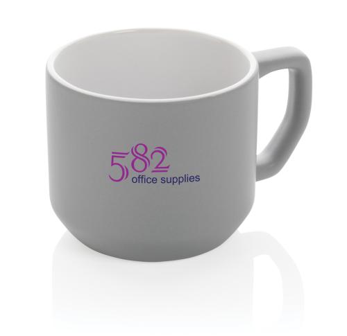 Custom Ceramic Modern Coffee 350ml Mug - Grey