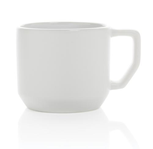 Logo Ceramic Modern Coffee Mugs 350ml - White