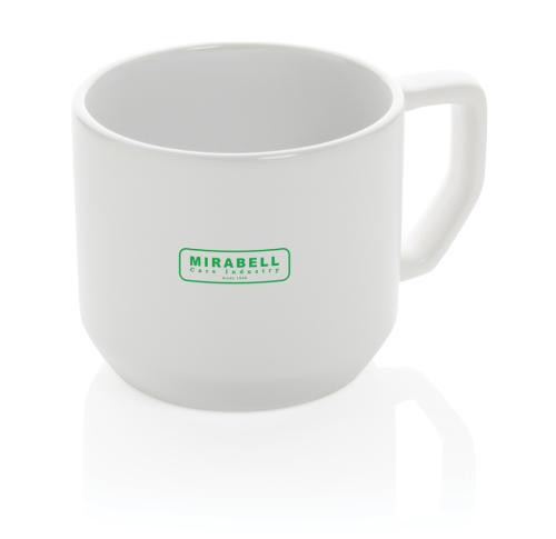 Logo Ceramic Modern Coffee Mugs 350ml - White