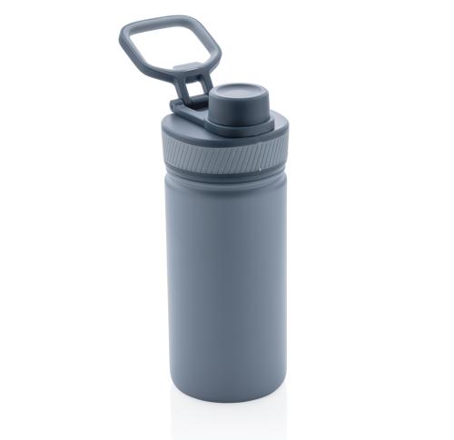 Custom Vacuum Stainless Steel Metal Bottle With Sports Lid 550ml Blue