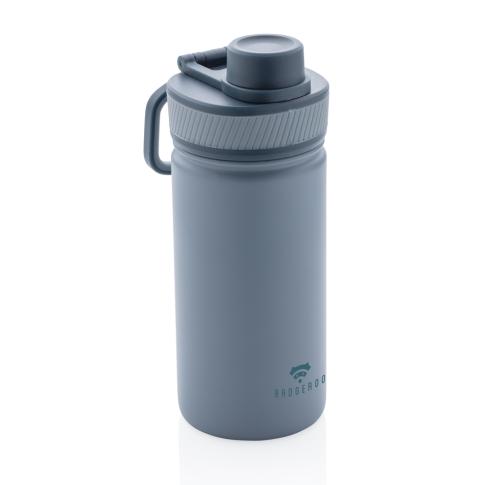 Custom Vacuum Stainless Steel Metal Bottle With Sports Lid 550ml Blue
