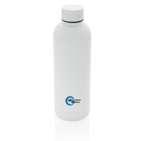 Branded Stainless Steel Metal Insulated Water Bottles White