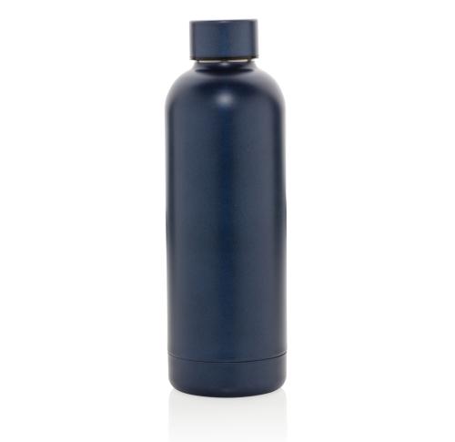 Printed Stainless Steel Metal Double Wall Vacuum Bottle Navy Bue