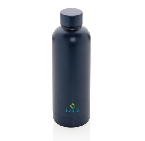 Printed Stainless Steel Metal Double Wall Vacuum Bottle Navy Bue