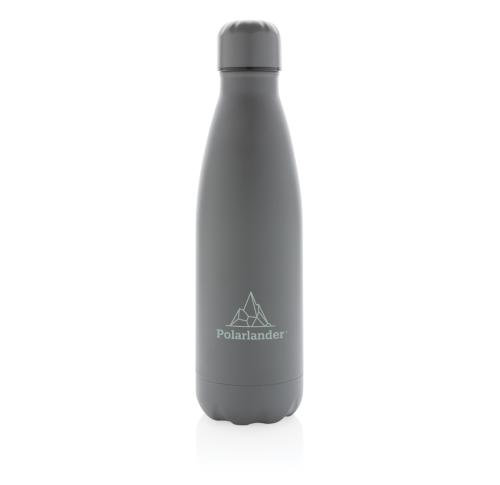 Printed Solid Colour Vacuum Stainless Steel Bottle 500 Ml - Grey