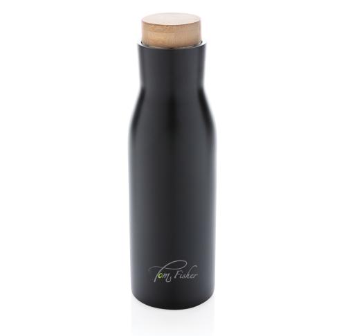 Promotional Leakproof Vacuum Bottle With Steel Lid Clima - Black
