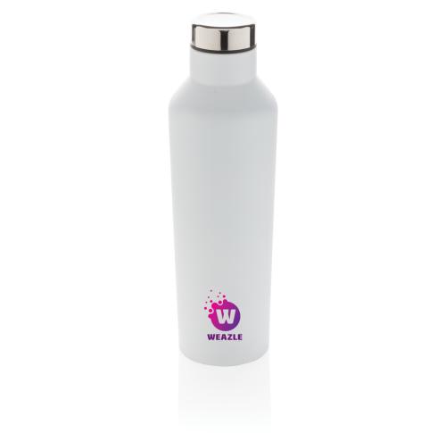 Branded Modern Vacuum Stainless Steel Water Bottles - White